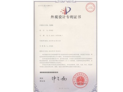 外观设计专利证书 光源板